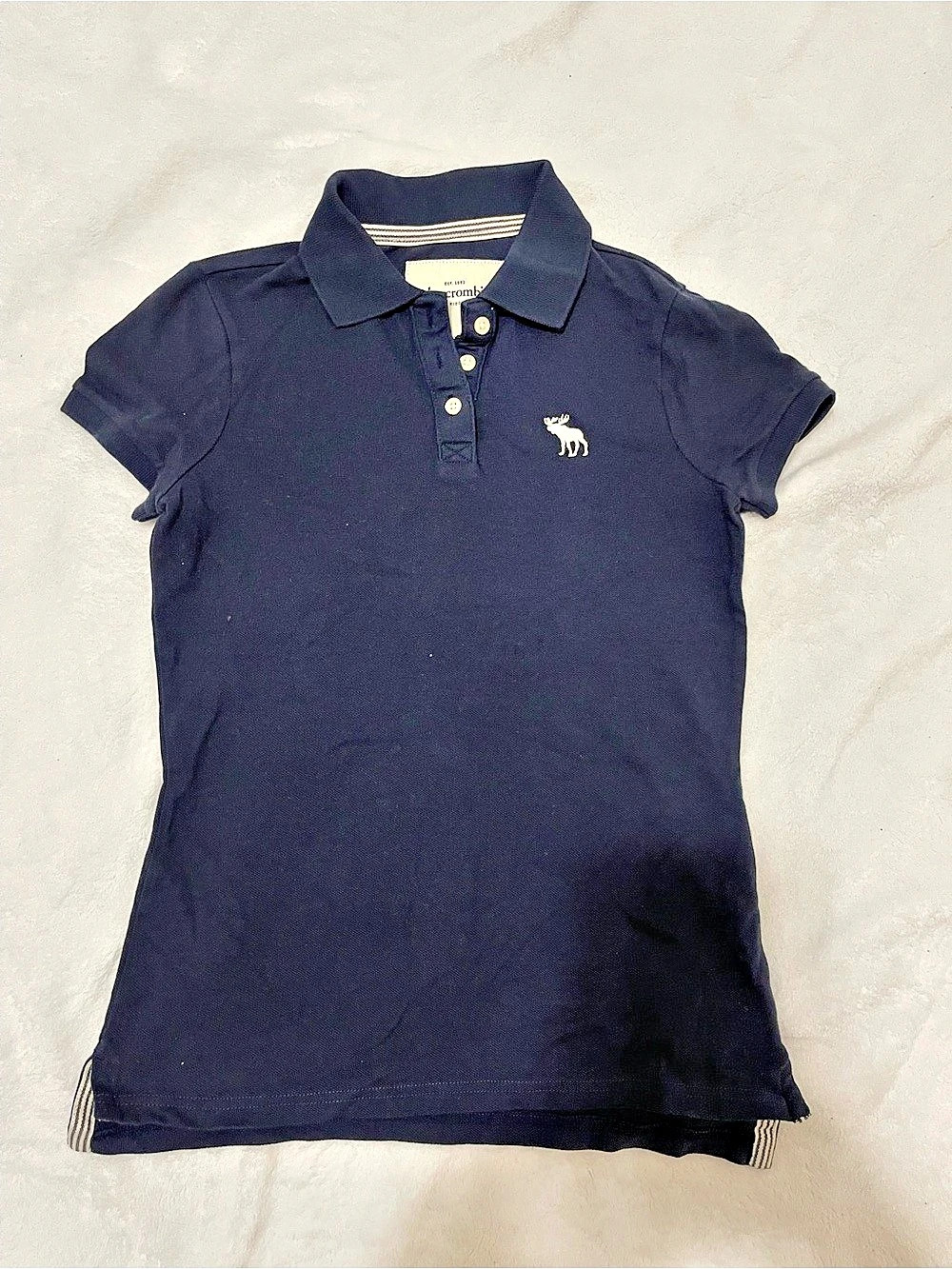 Abercrombie & Fitch Short Sleeve Polo Blue Size XL
